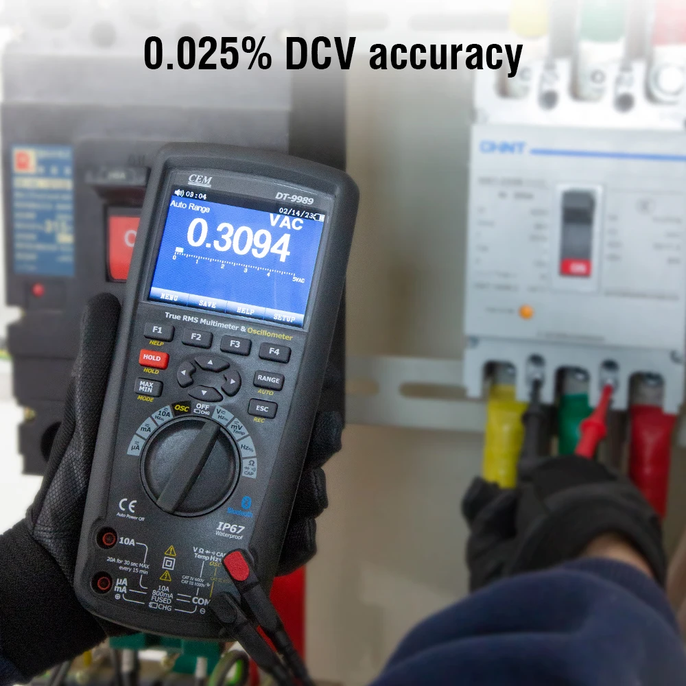 CEM DT-9989 2 in 1 Professional 50000 counts True RMS Digital Multimeter Oscilloscope With 320x240 TFT Color LCD Display CEM DT-9989 2 in 1 Professional 50000 counts True RMS Digital Multimeter Oscilloscope With 320x240 TFT Color LCD Display